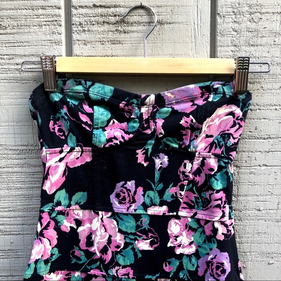 Floral Talula Strapless Bustier Mini Dress - Picture 4 of 6